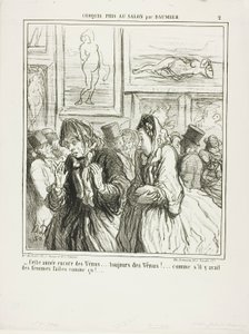 Still more Venuses this year... always Venuses!... as if there were any women built like that!, plate 2 from Croquis Pris Au Salon par Daumier by Honoré Victorin Daumier
