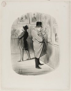 A True Art Lover, Plate 66 from The Good Bourgeois by Honoré Victorin Daumier