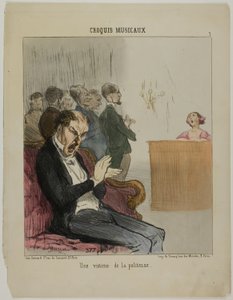A Victim of His Own Politeness, plate 7 from Croquis Musicaux