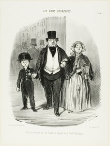 A Young Man Who is the Pride and Hope of the Badinguet Family, Plate 16 from Les Bons Bourgeois by Honoré Victorin Daumier
