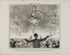A dancer who claims to have preserved the great tradition of VESTRI, plate 12 from Croquis Dramatiques
