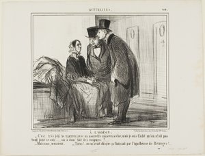 At the Odeon Theater. The new production of TARTUFFE seems to be very good, but I am furious that there is no performance tonight… there have been restrictions, I presume?… - But no, Monsieur… - Well, I have been warned that it would end with the apothe by Honoré Victorin Daumier