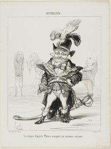 Citizen Thiers Trying on a New Costume, Plate 114 from Actualités