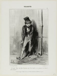 Damn! They are Happier than Their Master... These Bitches of Boots... They Drink!, Plate 2 from Vulgarities by Honoré Victorin Daumier