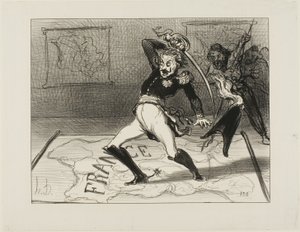 Emperor Nicolas Working in His Cabinet, Plate 94 from Actualités by Honoré Victorin Daumier