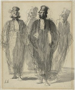 Four Lawyers by Honoré Victorin Daumier