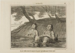 Having finally found the solution to spend the summer of 1857 in a pleasant way, plate 429 from Actualités