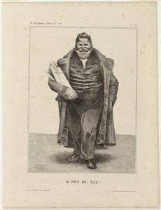 Mr. Pot De Naz, plate 270 from Celebrities of Caricature by Honoré Victorin Daumier