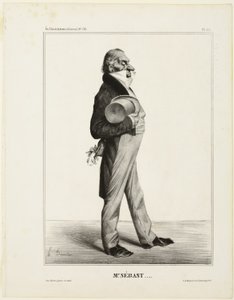 Mr. Sébast, Plate 281 from Célébrités de la Caricature by Honoré Victorin Daumier