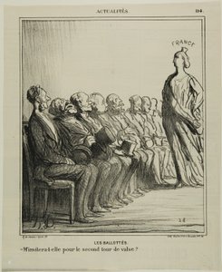 Run-Off Elections. "- Will she invite me for a second waltz?," plate 114 from Actualités