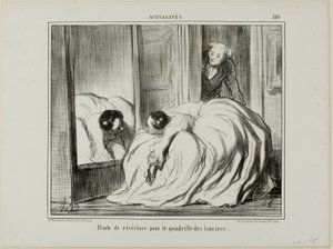 Study of Reverence for the Quadrille of the Lancers, plate 380 from Actualités