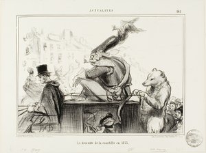 The Descent of the Courtille in 1855, plate 165 from Actualités