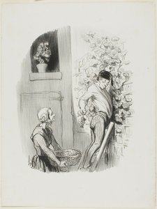 The Grape Gatherer, from The Good Bourgeois by Honoré Victorin Daumier