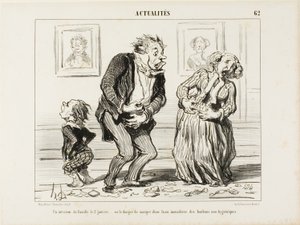 The Interior of a Family on January 2 - or the Danger of Consuming Immoderately Non-Hygienic Sweets, plate 62 from Actualités