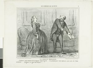 The Lesson of the Professor, plate five from Les Comédiens de Société
