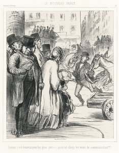 The New Paris. How fortunate for those in a hurry that the avenues have been widened!!!, plate 301 from Souvenirs d’artistes by Honoré Victorin Daumier