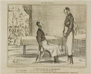The Restaurant at the Exhibition, plate 3 from Le Salon De 1857 by Honoré Victorin Daumier