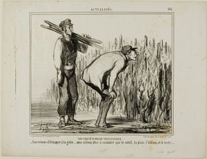 The Worries of a Wine Grower, plate 397 from Actualités by Honoré Victorin Daumier