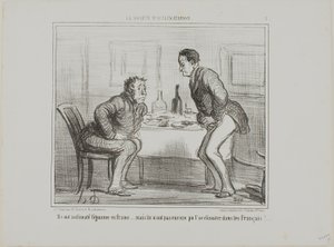 They succeeded in acclimatizing the Indian potato to the French climate, but it is still a problem to acclimatize the French to the Indian potato!, plate 1 from La Société D