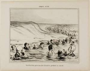 View of the Seine near Asnières during the Dog Days, plate 2 from Croquis D