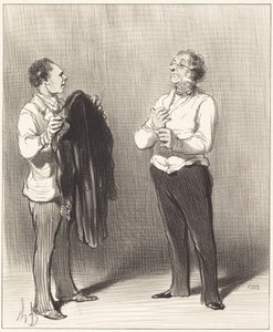(The Servant) - Sir would do well... by Honoré Daumier