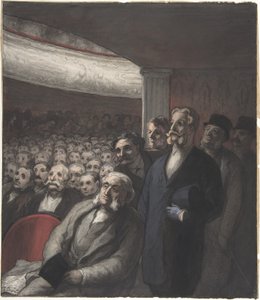 A Theater Audience by Honoré Daumier