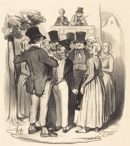 Ah! Gringalet from Paris... You Will Come to Dance... by Honoré Daumier