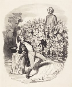Ah! Saperlotte, I think we are caught! by Honoré Daumier