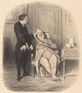 Ah! Doctor... I Think... I Have Tuberculosis! by Honoré Daumier