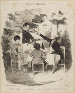 Ah! It is Fresh..., Number 26 from the Series Les Bons Bourgeois from Le Charivari by Honoré Daumier