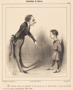 Ah! Monster, you dare... by Honoré Daumier