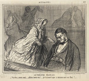 At the Théâtre Français... by Honoré Daumier