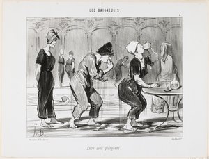Between Dips by Honoré Daumier