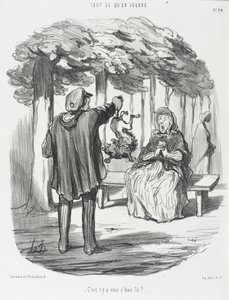 Is That Your Dog There? by Honoré Daumier