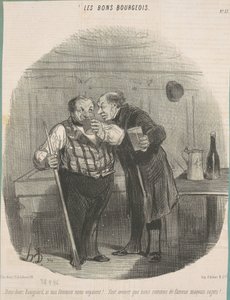 Say, Ravignard, If Our Wives Saw Us!... by Honoré Daumier