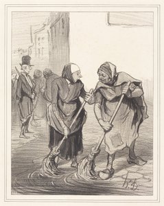 Say, Mother Giboulard... by Honoré Daumier
