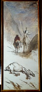 Don Quixote and the Dead Mule by Honoré Daumier