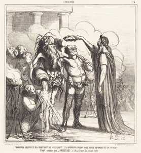 Empedocles Receiving Divine Honors by Honoré Daumier