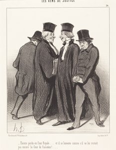 Lost Again in the Royal Court... and He Laments... by Honoré Daumier