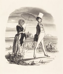 And They Call It Descending the River of Life... by Honoré Daumier