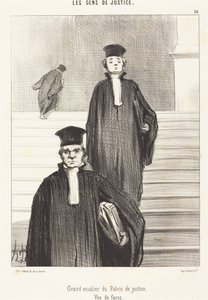 Grand Staircase of the Palace of Justice. Front View by Honoré Daumier