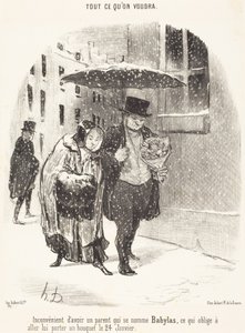 The Inconvenience of Having a Relative Named Babylas... by Honoré Daumier
