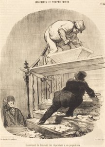 Inconvenience of Requesting Repairs... by Honoré Daumier
