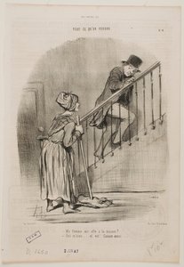 Is My Wife at Home? by Honoré Daumier