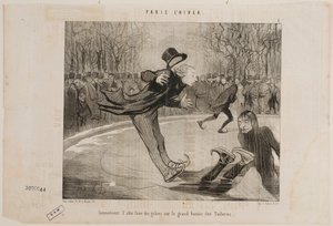It’s Difficult to Show Off on the Large Pond of the Tuileries Gardens by Honoré Daumier