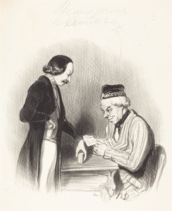 Discounting a Bill by Honoré Daumier