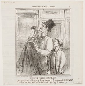 Looking at the Painting of Manet by Honoré Daumier