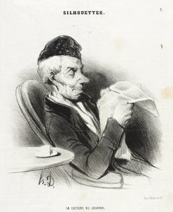 Reading the Newspaper by Honoré Daumier