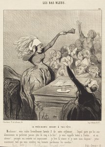 The President Shouting at the Top of Her Voice: Ladies!... by Honoré Daumier