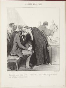 Let them say a little bad about you...let them say...soon, I will insult the whole family of your adversary!... by Honoré Daumier